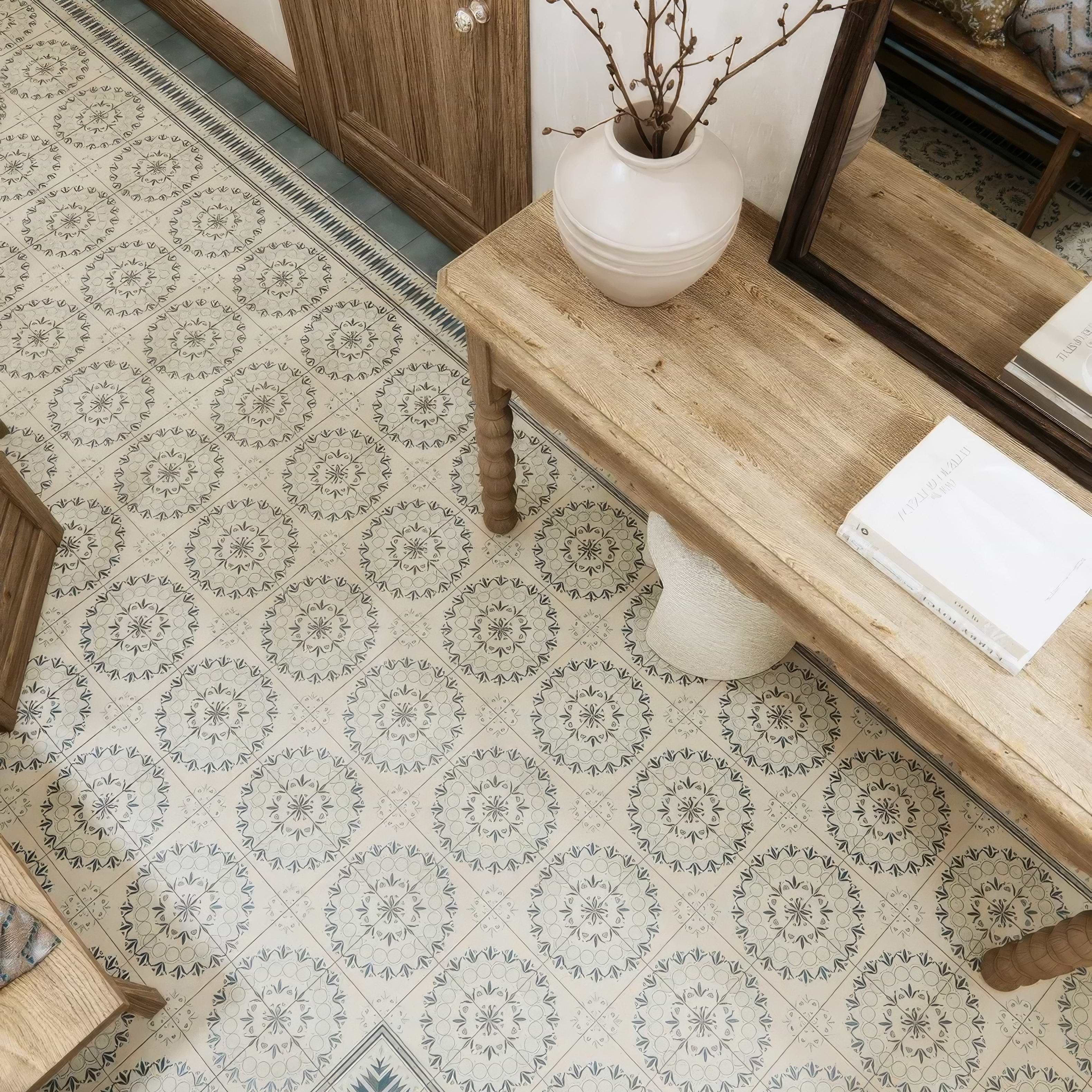 Adventuras Ziggy Border Blue Porcelain | Hyperion Tiles