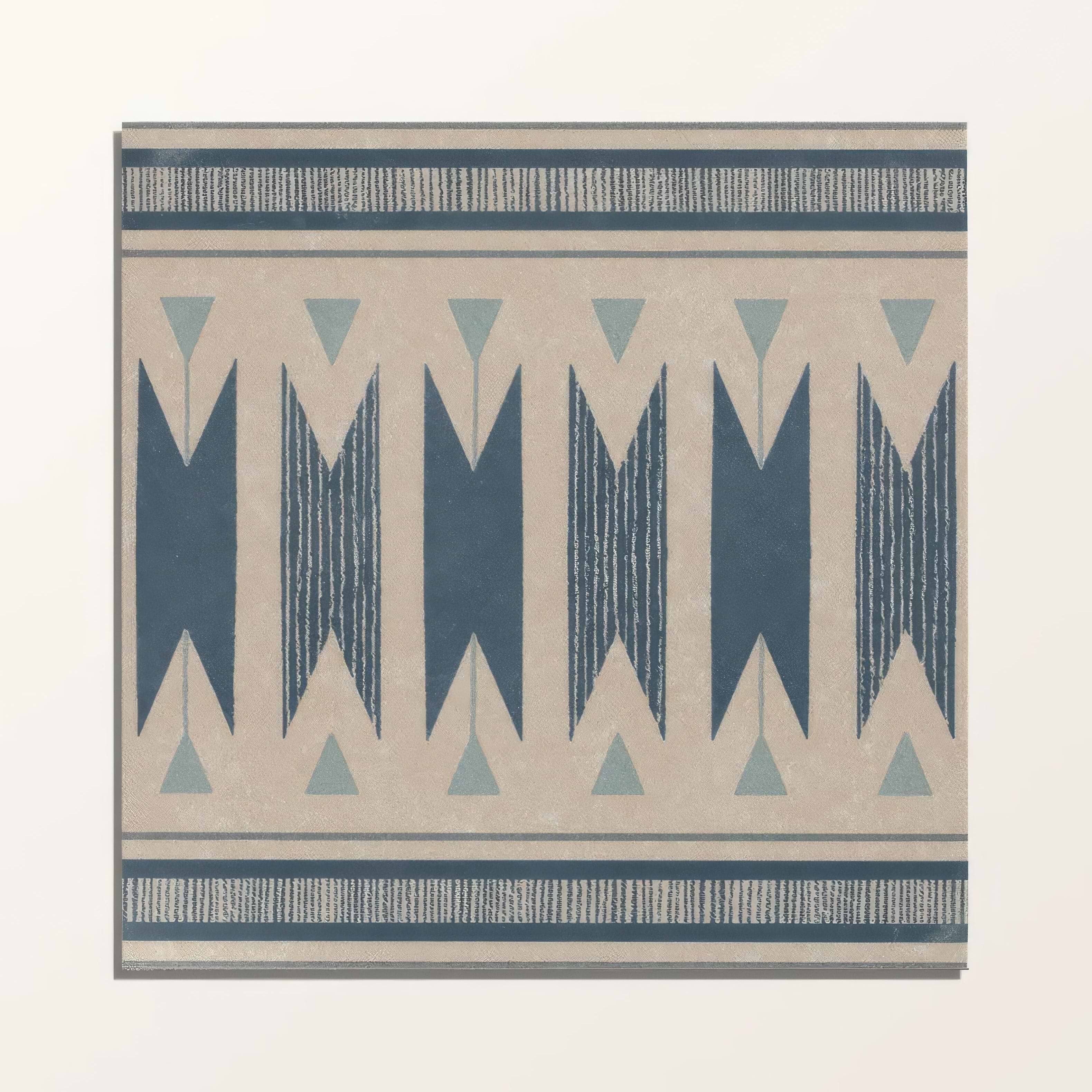 Adventuras Ziggy Border Blue Porcelain | Hyperion Tiles