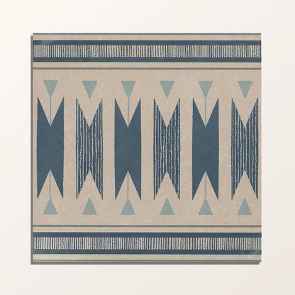 Adventuras Ziggy Border Blue Porcelain | Hyperion Tiles