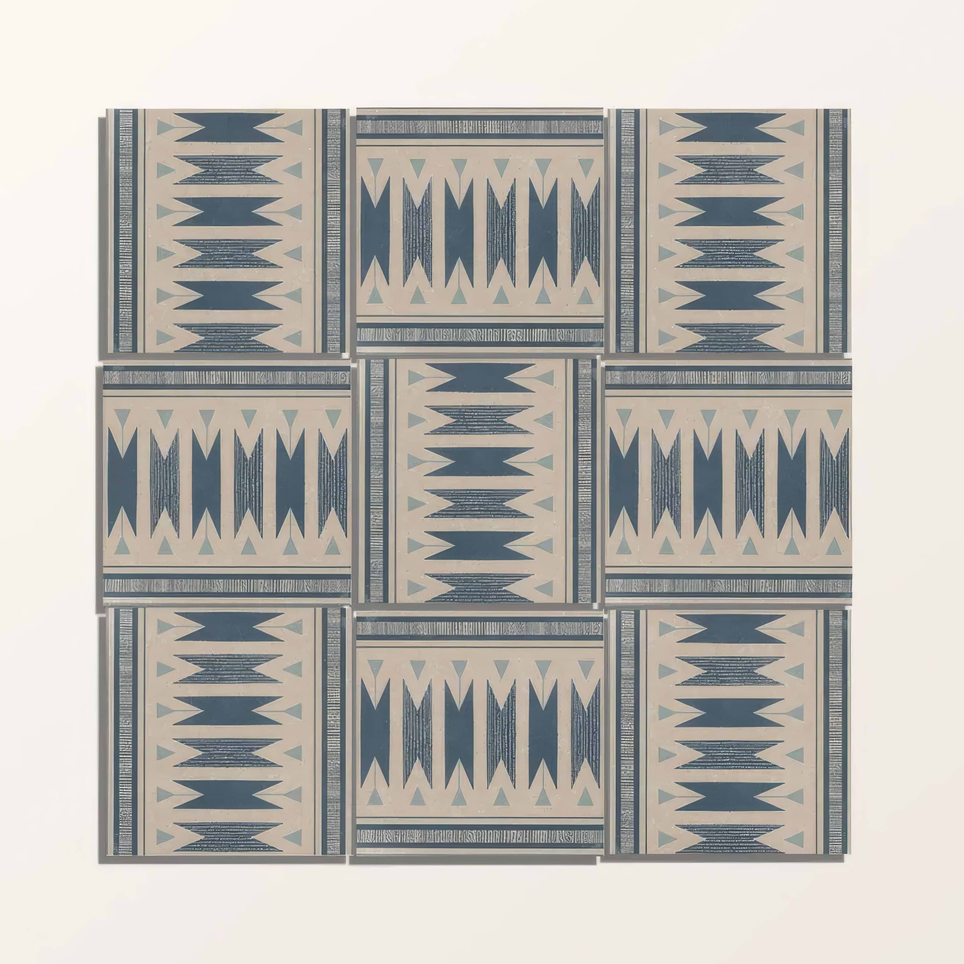Adventuras Ziggy Border Blue Porcelain | Hyperion Tiles