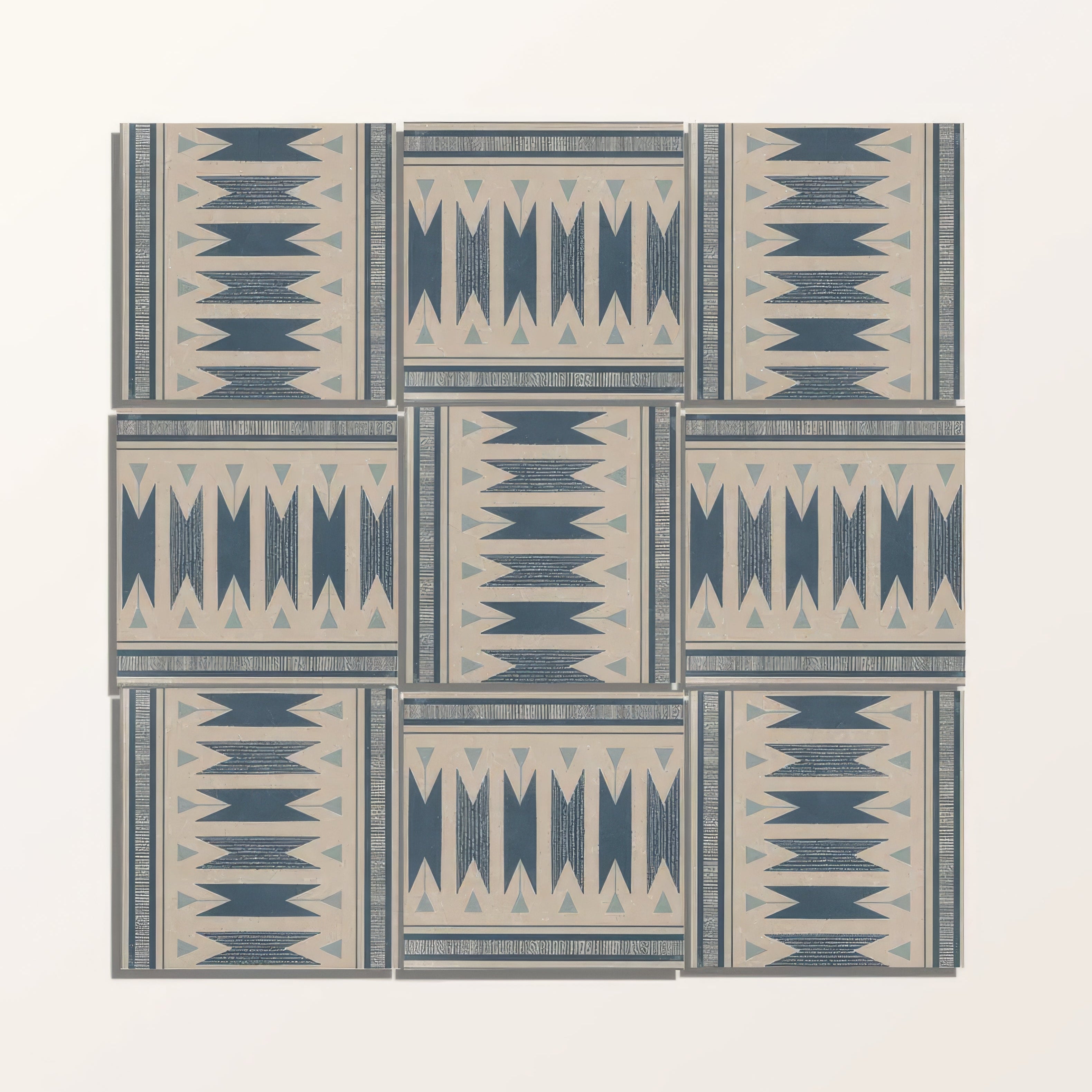 Adventuras Ziggy Border Blue Porcelain | Hyperion Tiles