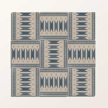 Adventuras Ziggy Border Blue Porcelain | Hyperion Tiles