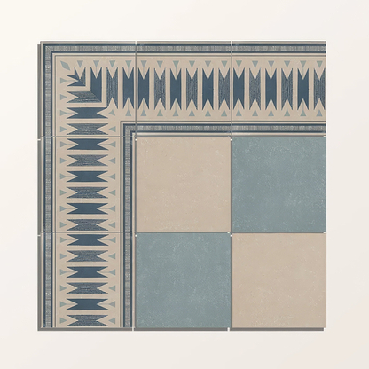 Adventuras Ziggy Corner Blue Porcelain | Hyperion Tiles