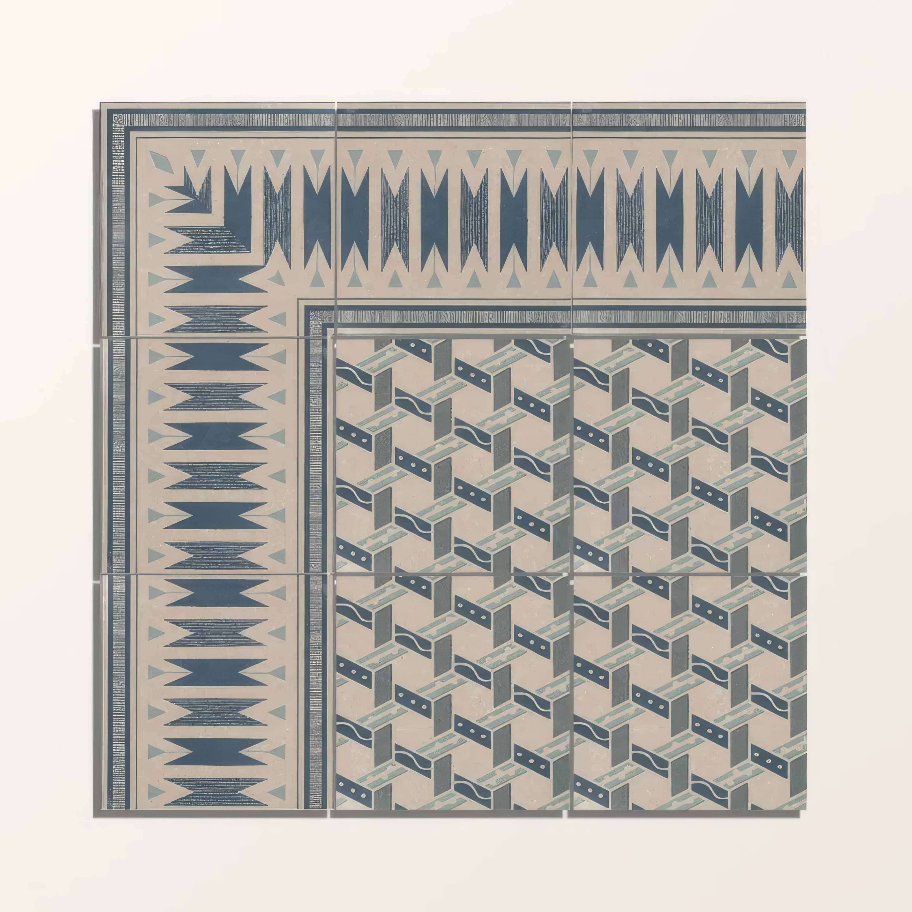 Adventuras Ziggy Corner Blue Porcelain | Hyperion Tiles