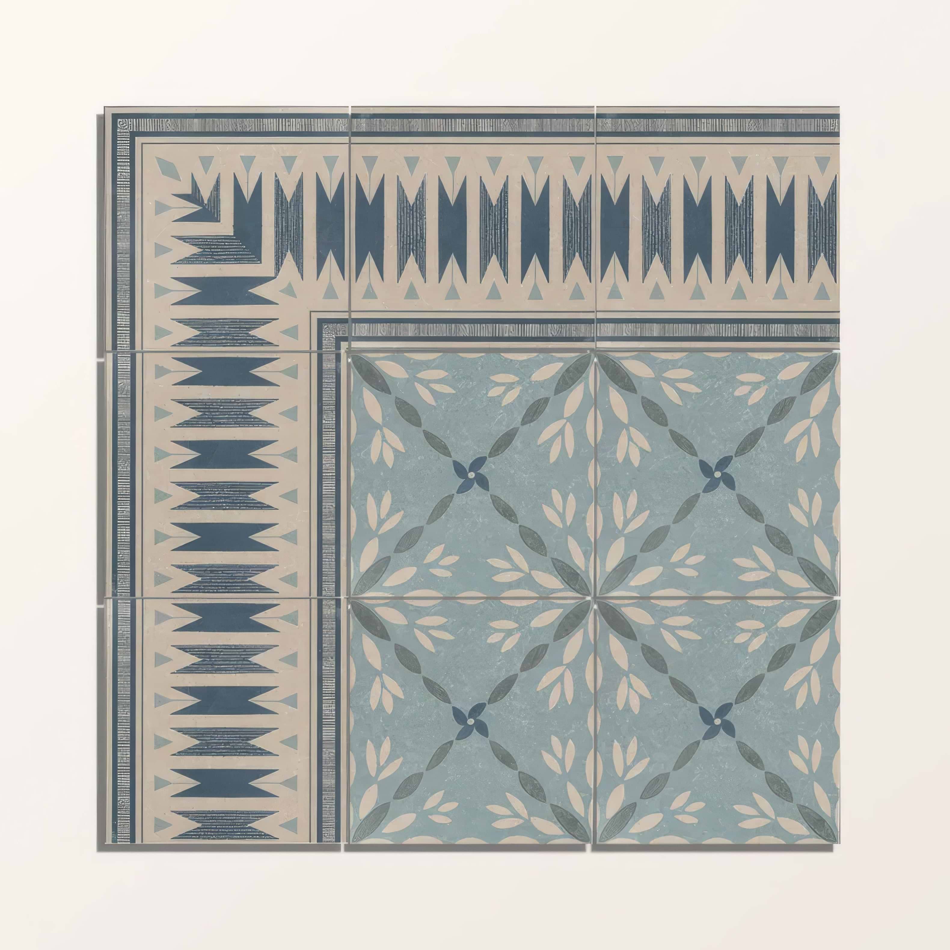 Adventuras Ziggy Corner Blue Porcelain | Hyperion Tiles