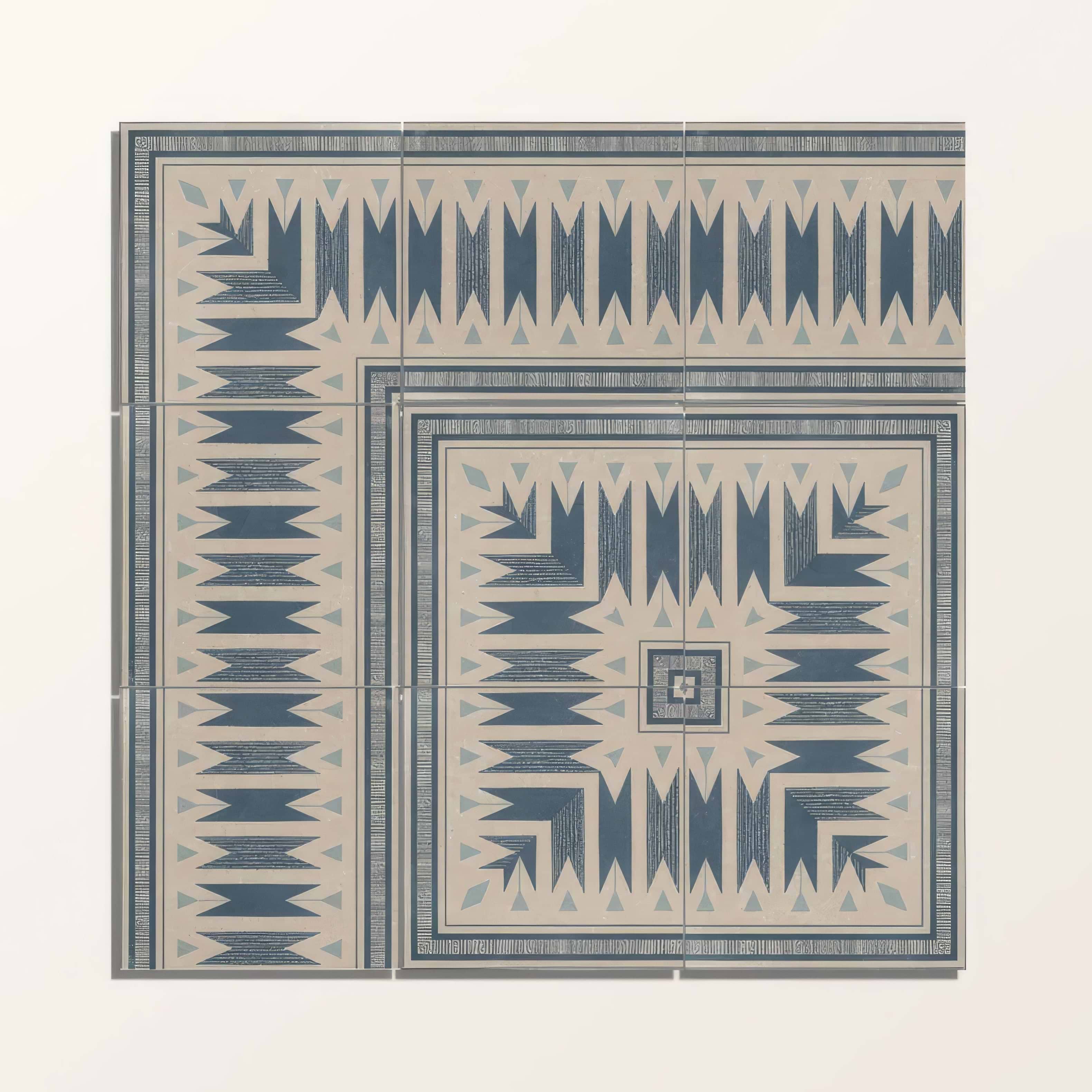 Adventuras Ziggy Border Blue Porcelain | Hyperion Tiles