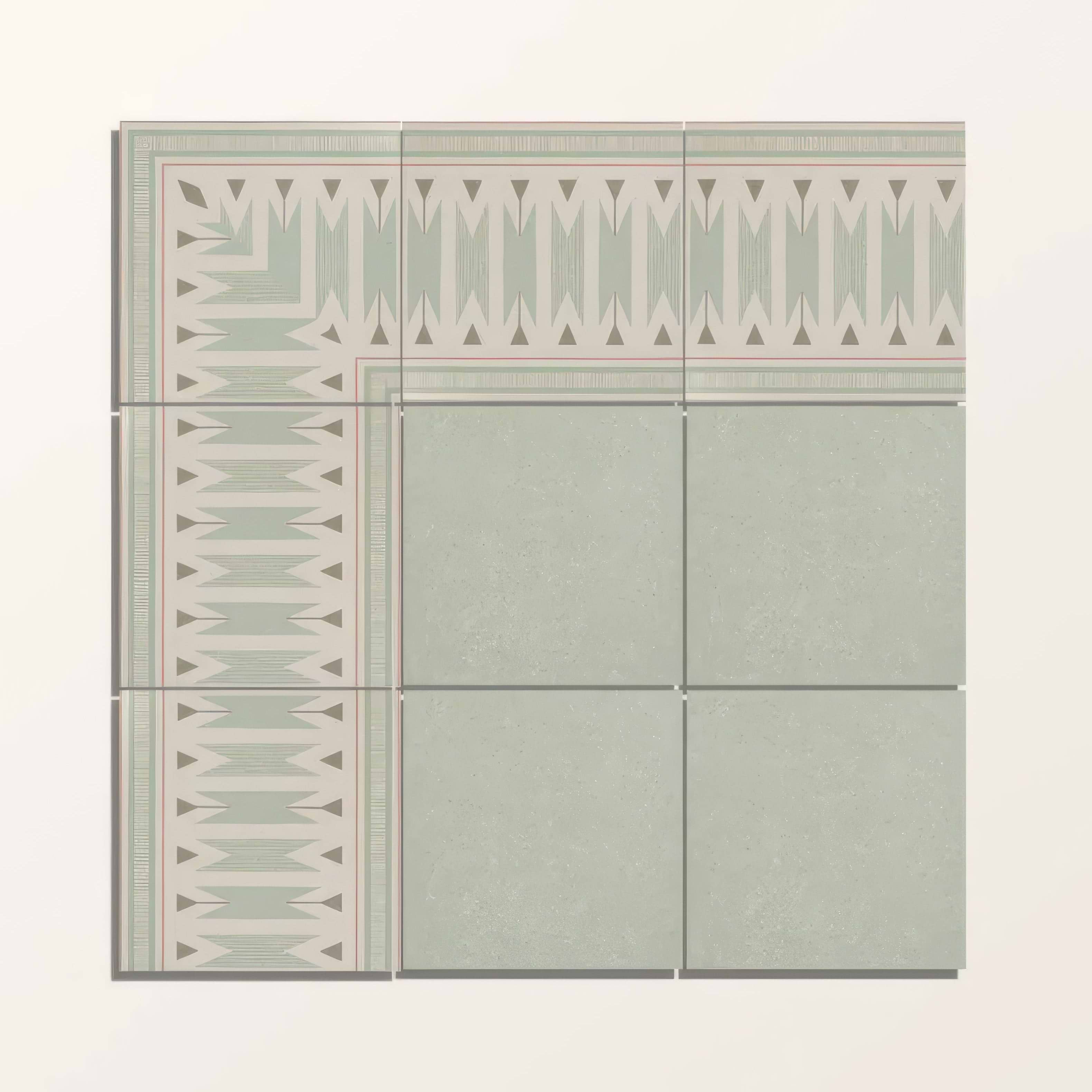 Adventuras Ziggy Corner Olive Porcelain | Hyperion Tiles