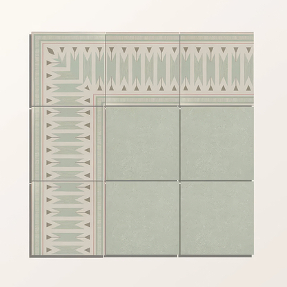Adventuras Ziggy Corner Olive Porcelain | Hyperion Tiles