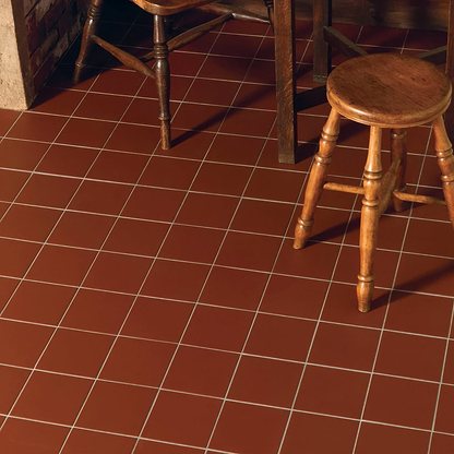 Red Flat Quarry Tile 148x148x9mm - Hyperion Tiles