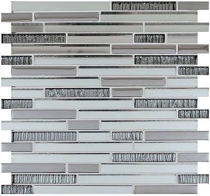 Reflections Silver Mixed Glass Mosaic - Hyperion Tiles