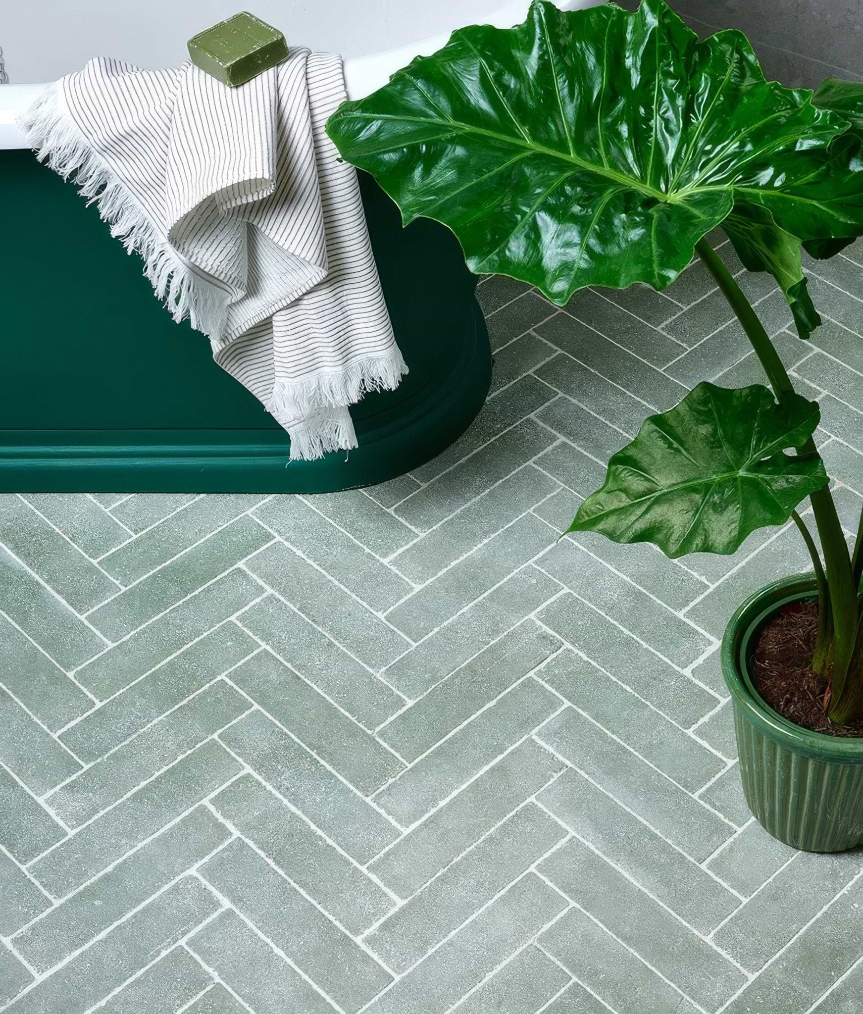 Reform Composite Stone Tumbled Leaf Green - Hyperion Tiles