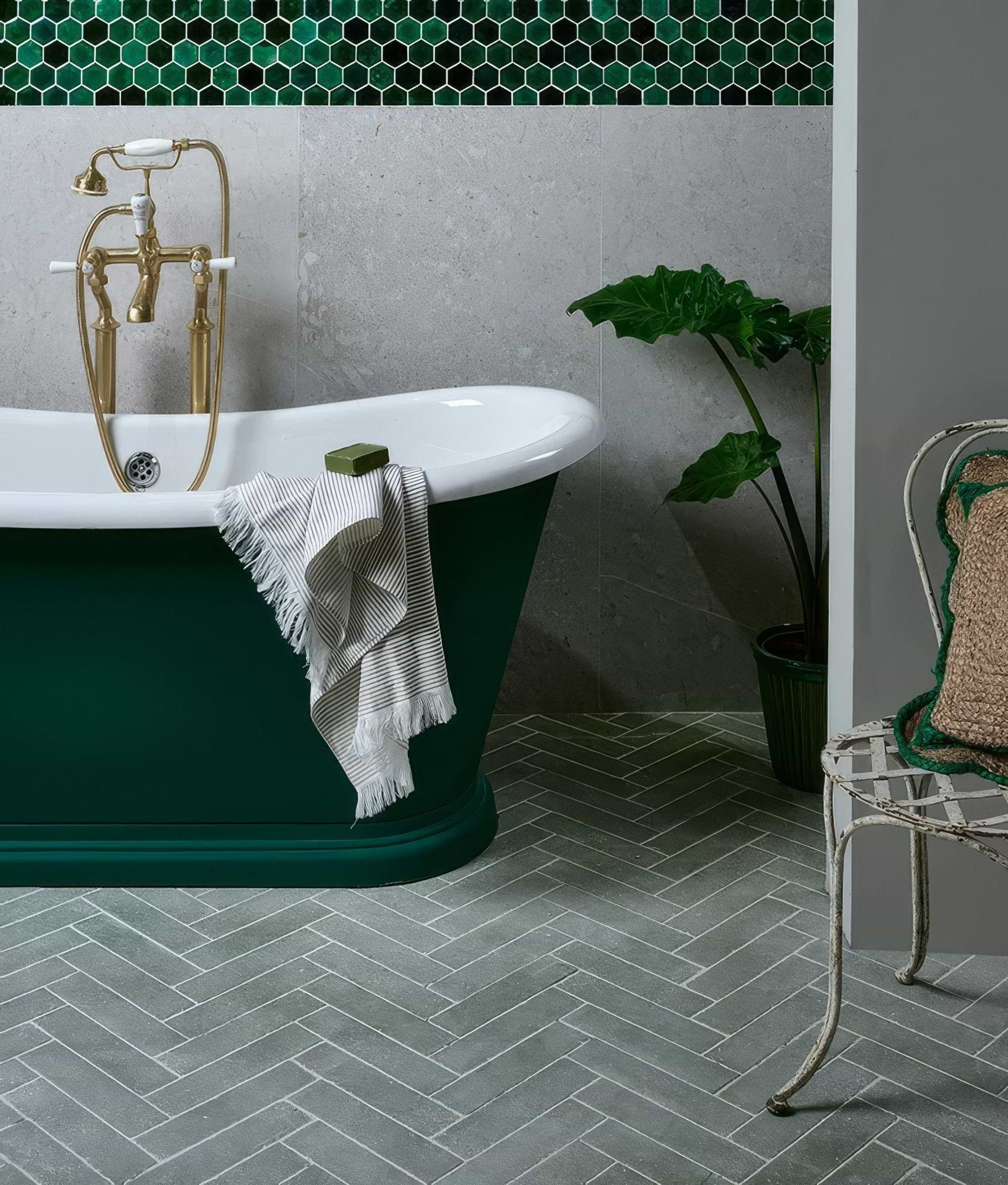 Reform Composite Stone Tumbled Leaf Green - Hyperion Tiles