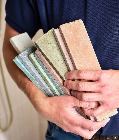 Reform Composite Stone Tumbled Salmon Pink - Hyperion Tiles