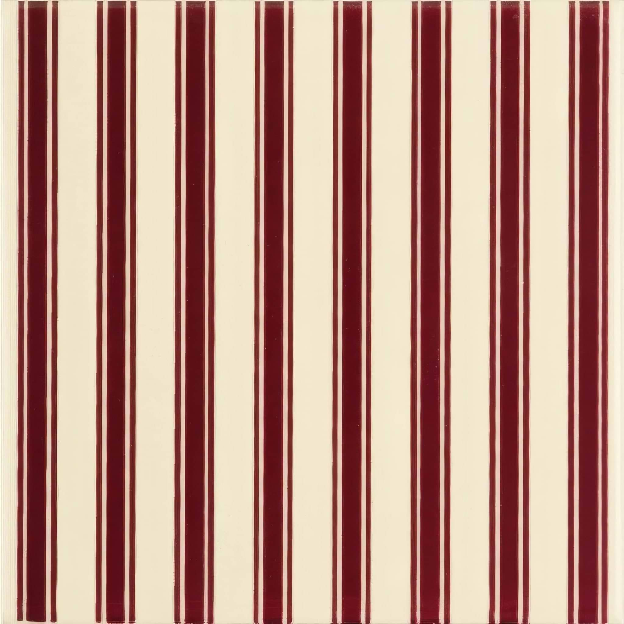 Regency Stripe Burgundy on County White - Hyperion Tiles