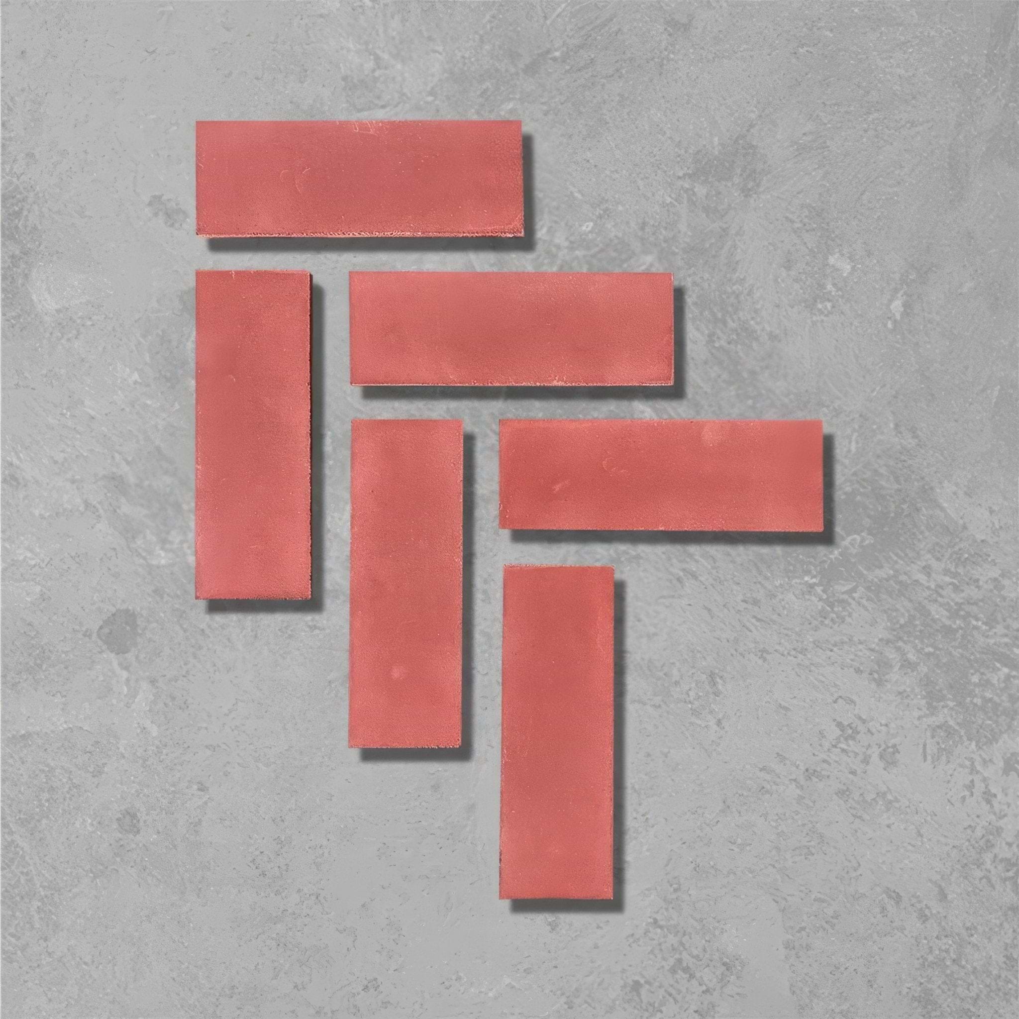 Rhubarb Herringbone Tile - Hyperion Tiles