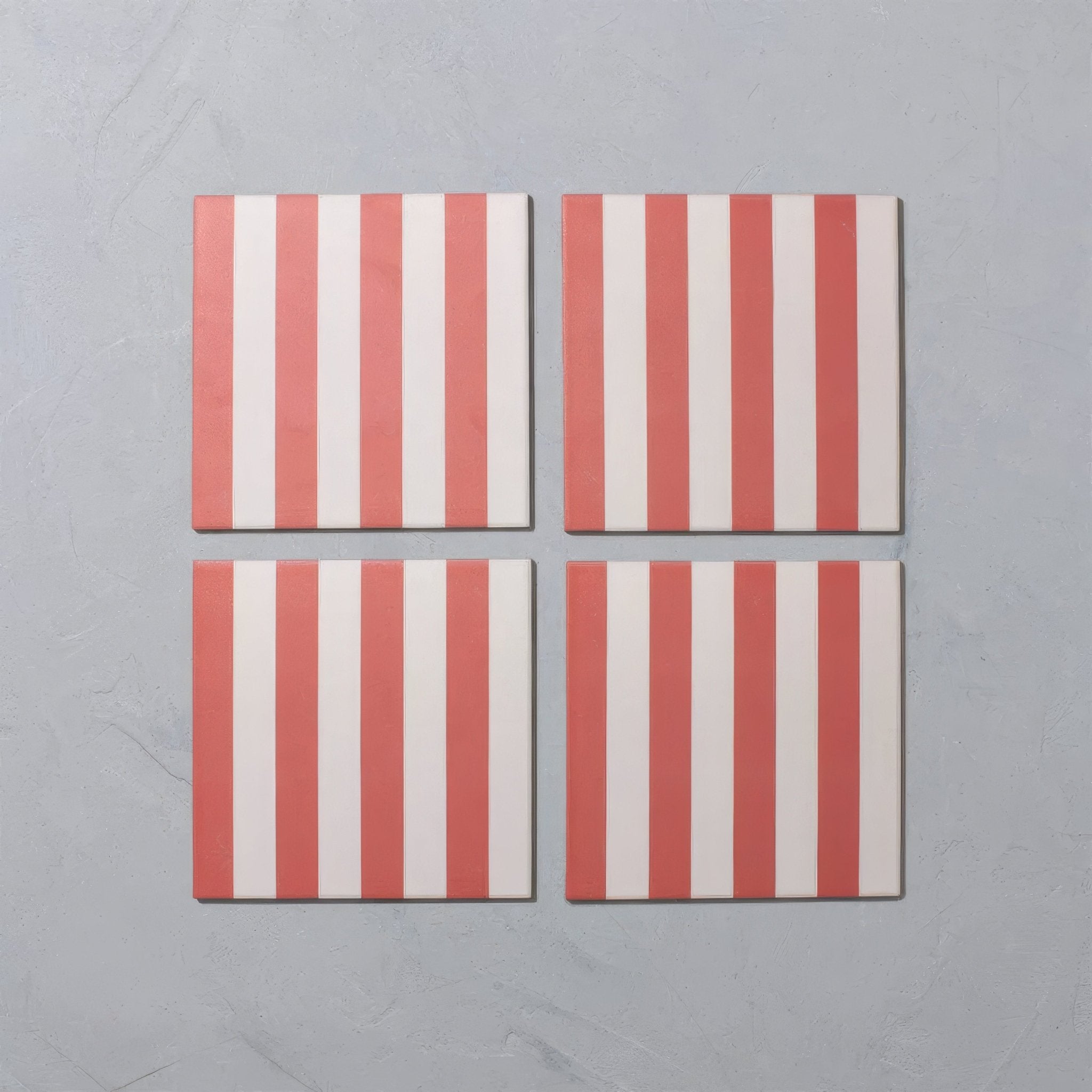 Rhubarb Midi Stripe Porcelain Tile - Hyperion Tiles