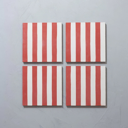 Rhubarb Midi Stripe Tile - Hyperion Tiles