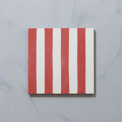 Rhubarb Midi Stripe Tile - Hyperion Tiles