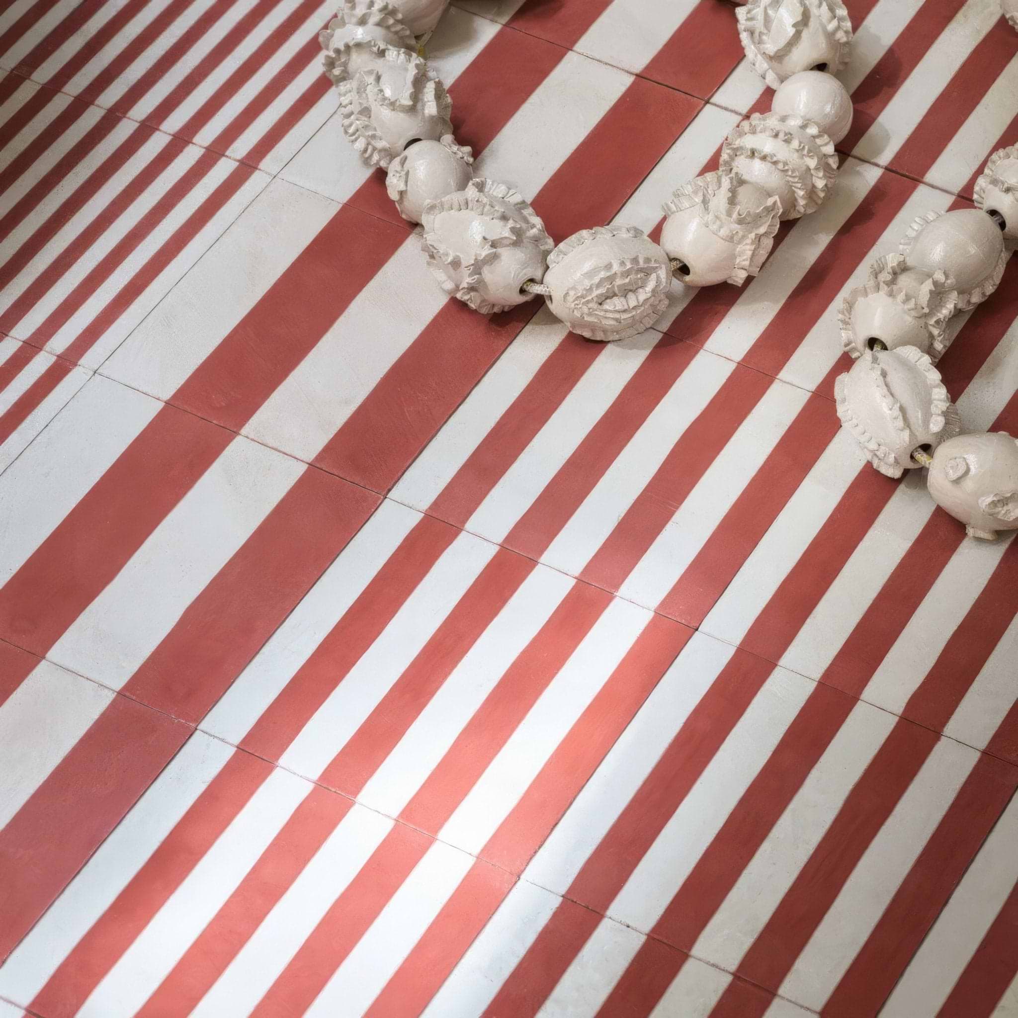 Rhubarb Wide Stripe Tile - Hyperion Tiles