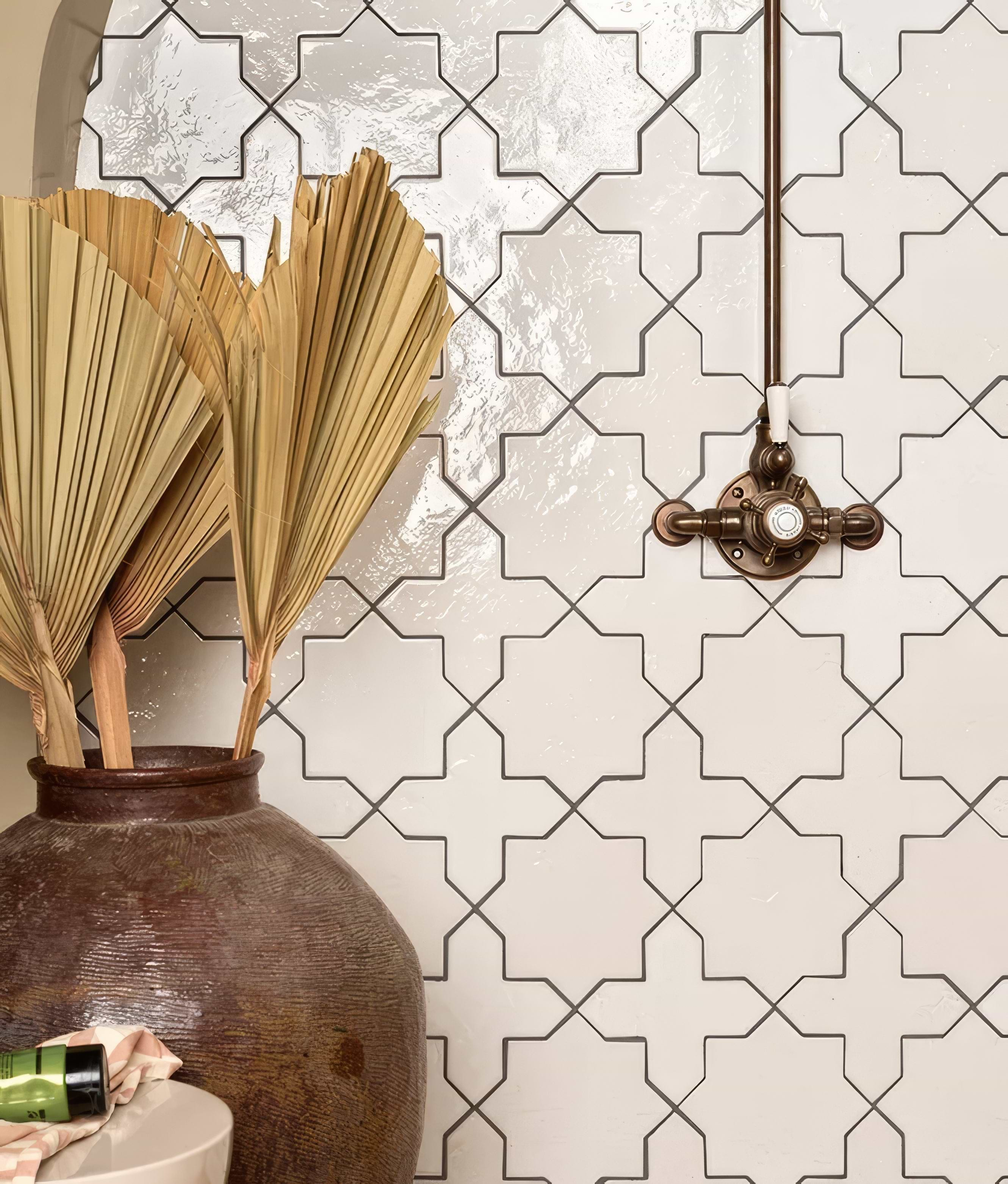 Fez Porcelain Cross White - Hyperion Tiles