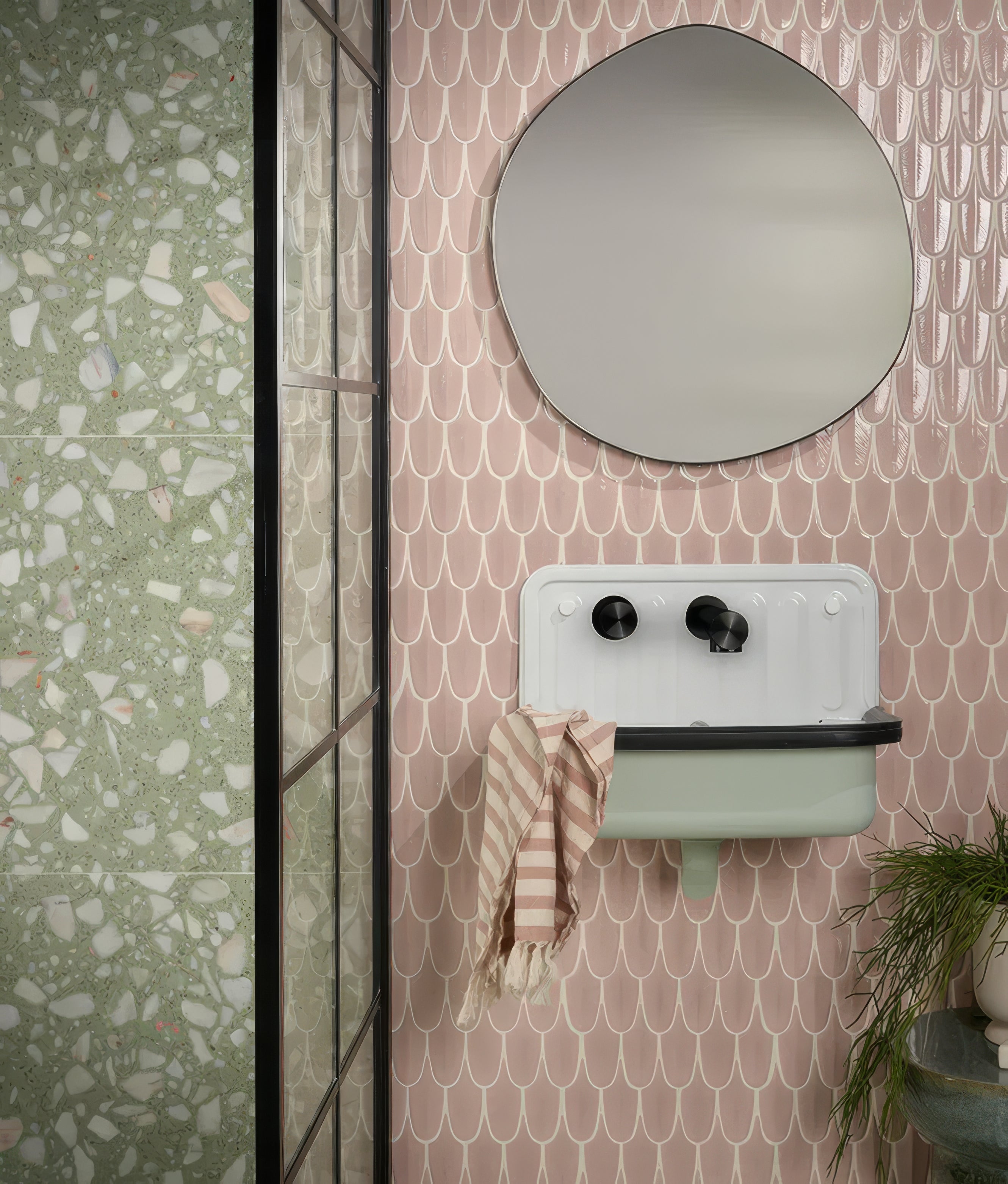 Preen Porcelain Mosaic Blush - Hyperion Tiles