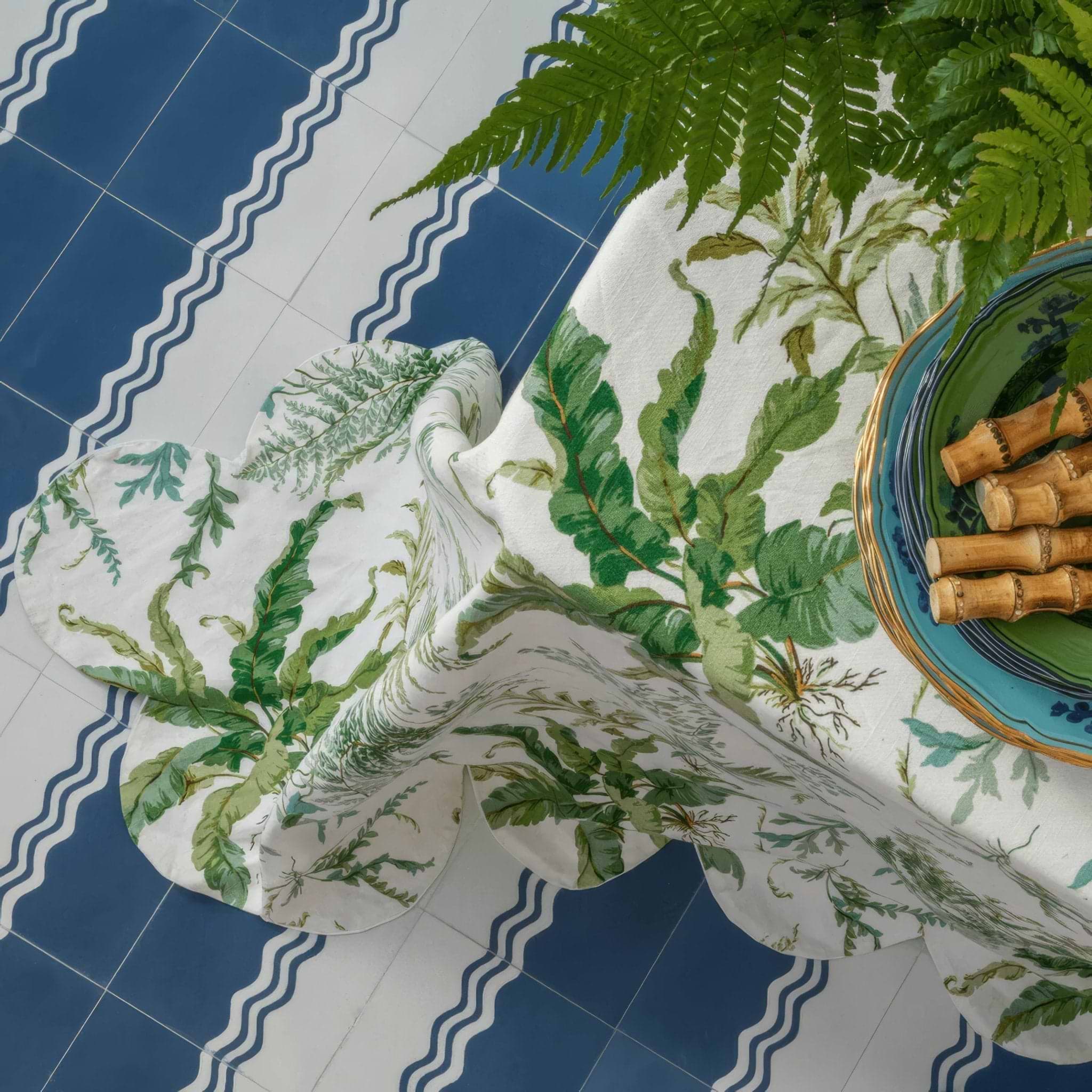 Ric Rac Glacier Mint One Tile - Hyperion Tiles