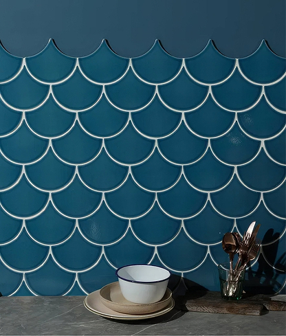Riverlands Scales Ceramic Kingfisher - Hyperion Tiles