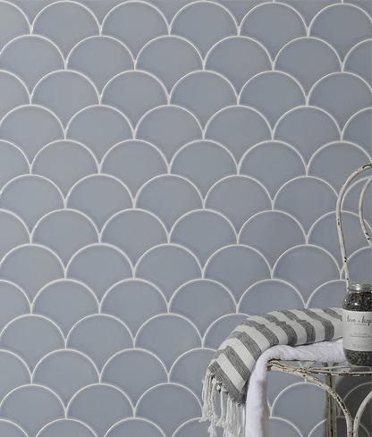 Riverlands Scales Ceramic Sky - Hyperion Tiles