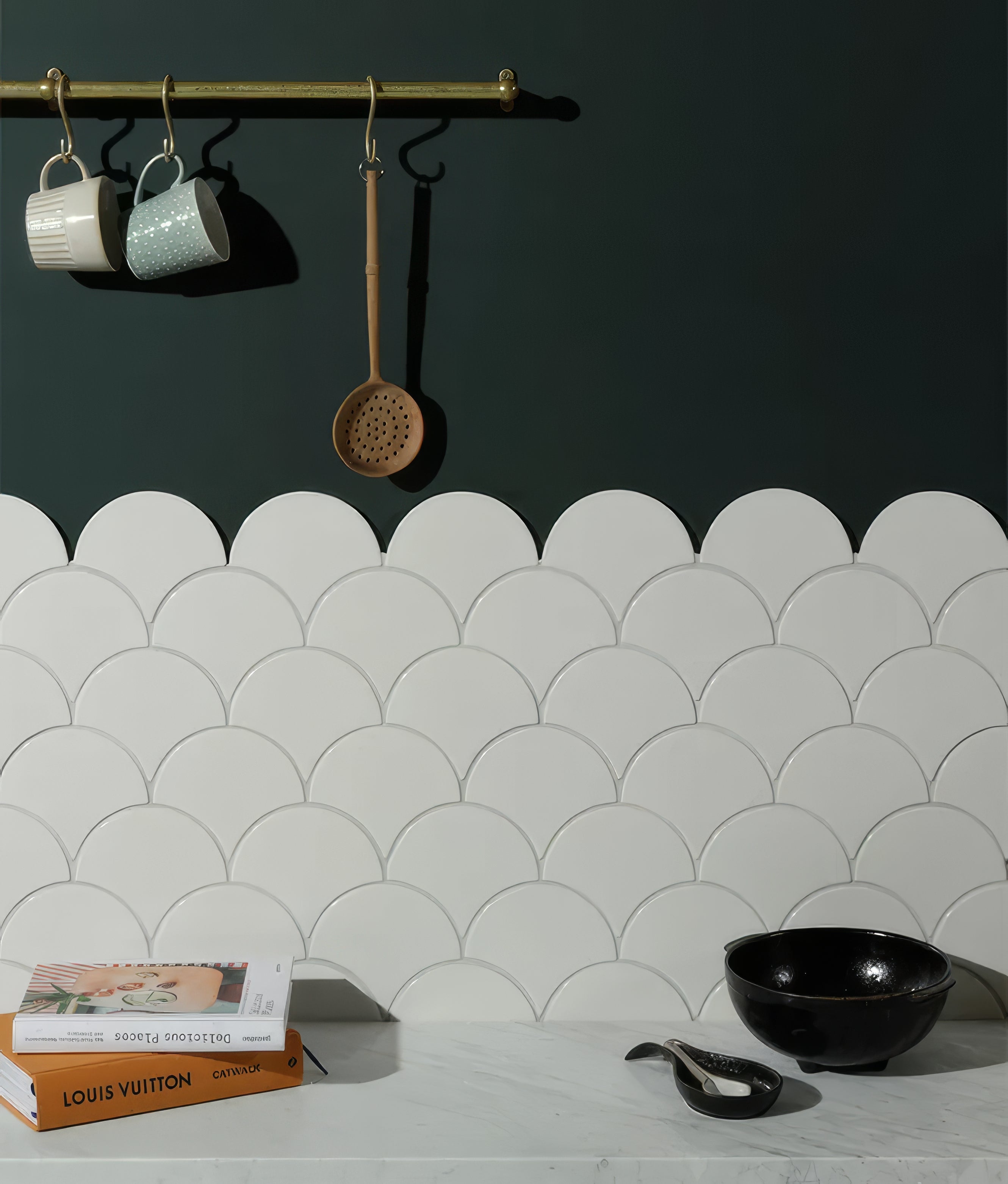 Riverlands Scales Ceramic Chalk Stream - Hyperion Tiles - Ca'Pietra