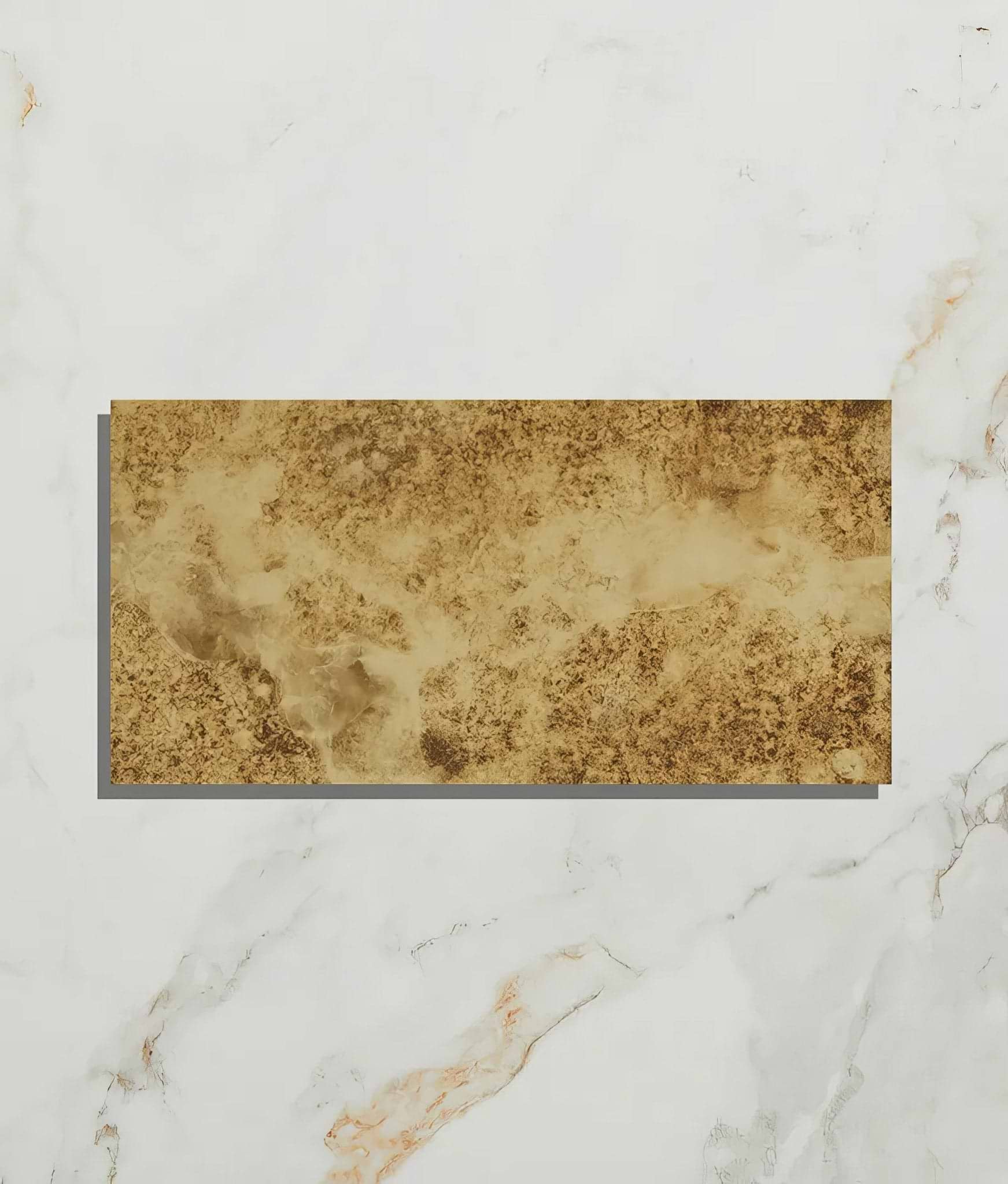 Rococo Mirror Glass Brass - Hyperion Tiles