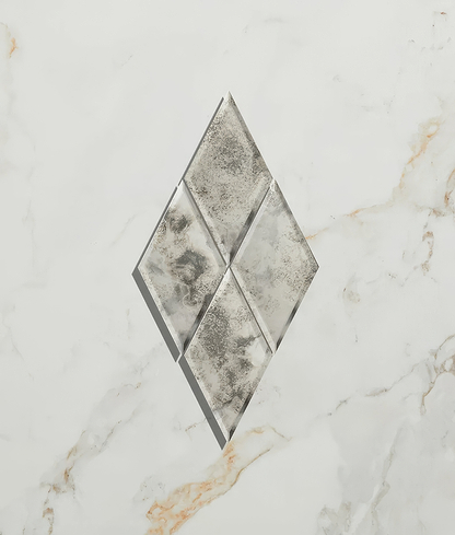 Rococo Mirror Diamond Glass Mercury | Hyperion Tiles