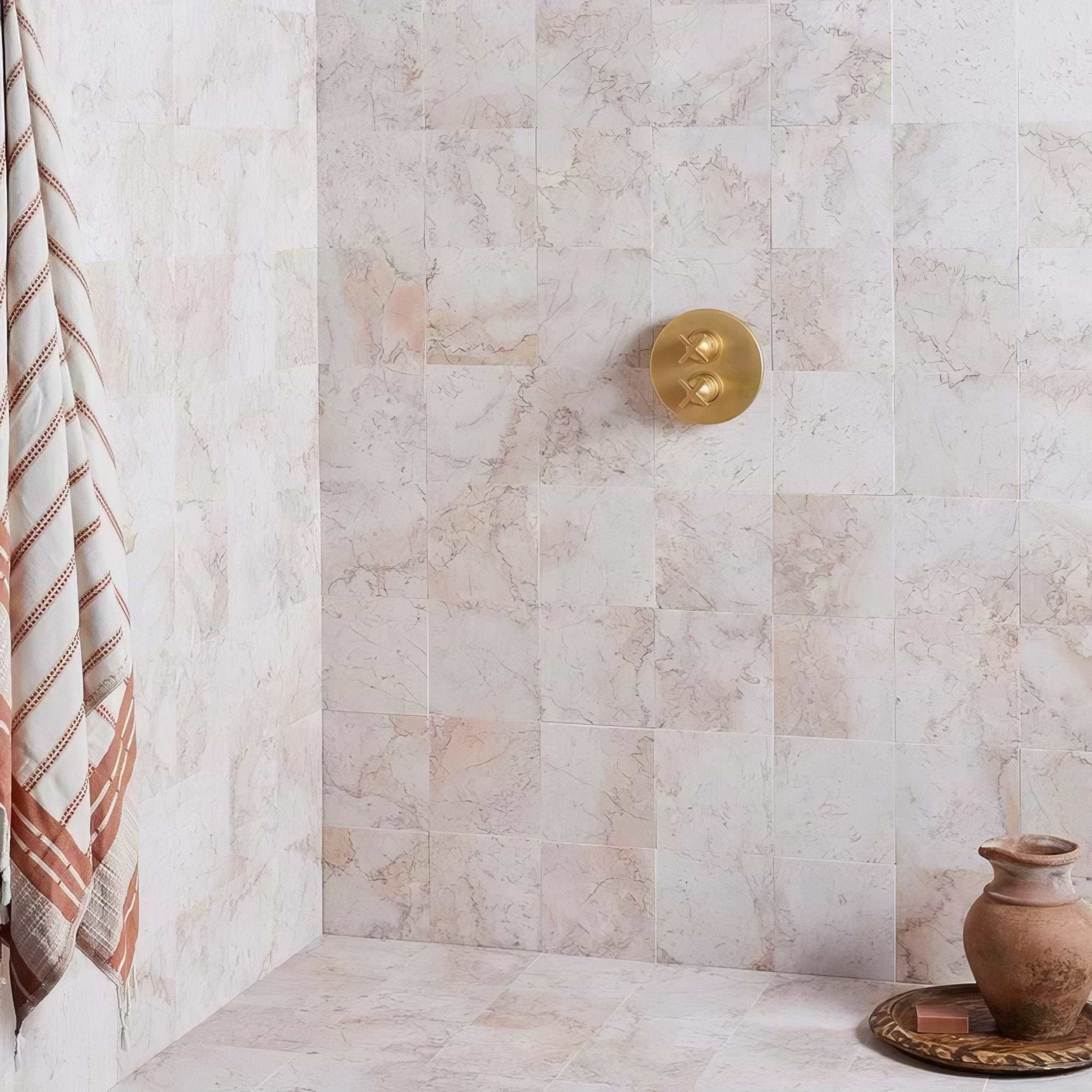 Rose Pink Square Honed Marble - Hyperion Tiles