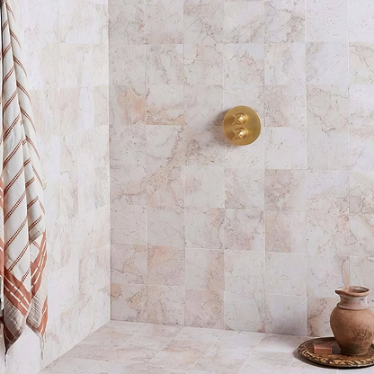 Rose Pink Square Honed Marble - Hyperion Tiles