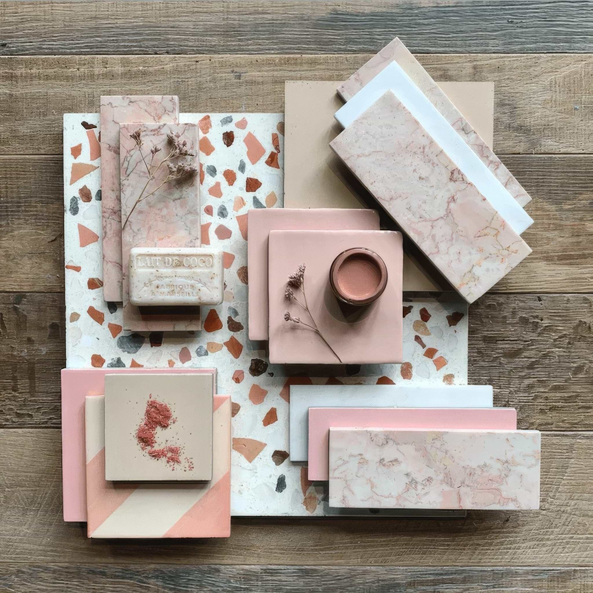 Rose Pink Square Honed Marble - Hyperion Tiles