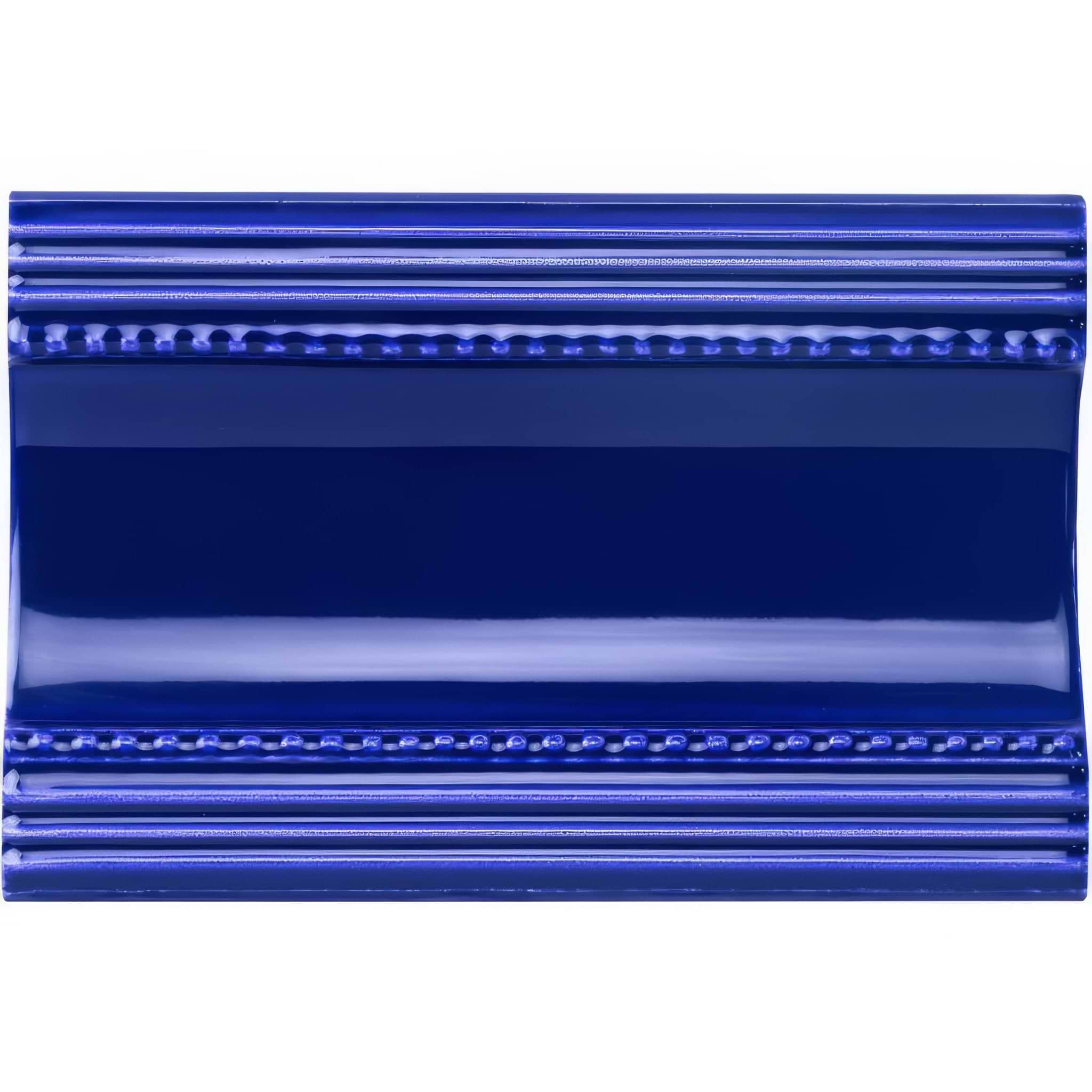Royal Blue Plain Cornice - Hyperion Tiles