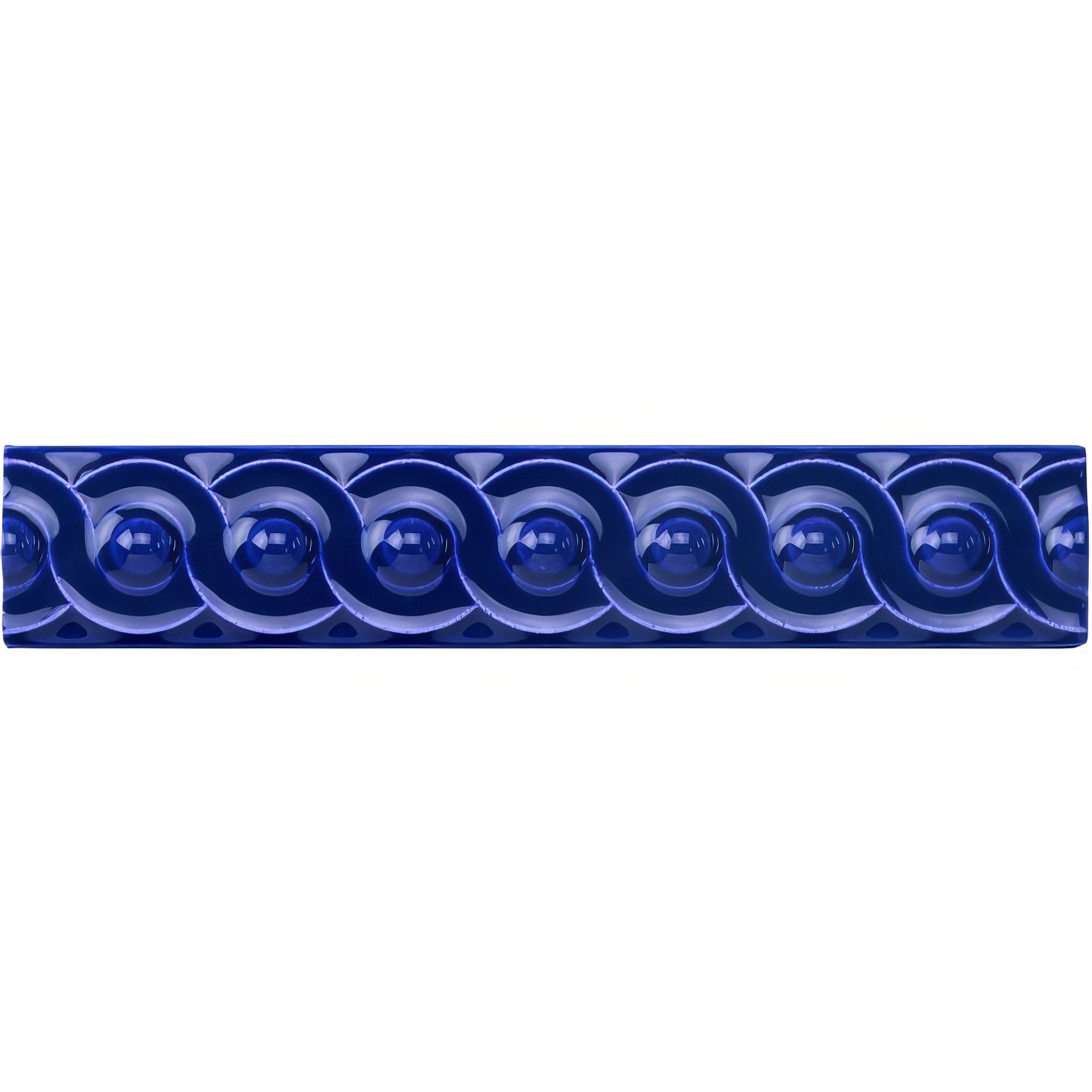 Royal Blue Scroll Moulding - Hyperion Tiles