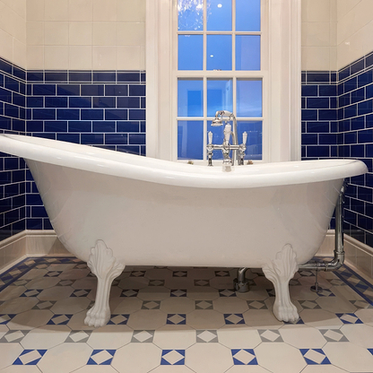 Royal Blue Half Tile - Hyperion Tiles