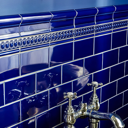 Royal Blue Half Tile - Hyperion Tiles