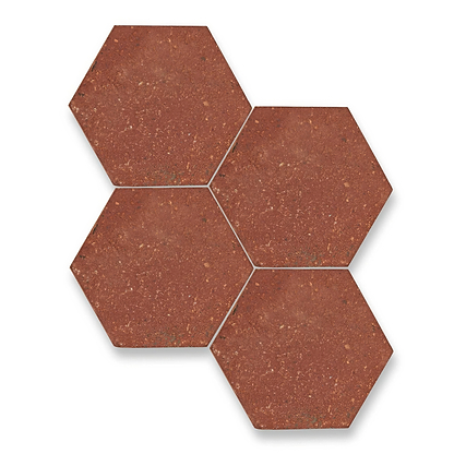 Reclaimed Terracotta Hexagon - Hyperion Tiles - Fired Earth