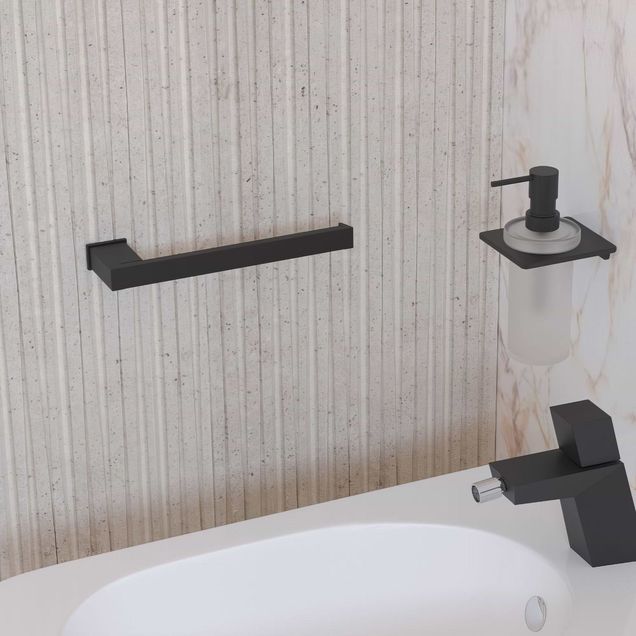 S Cube Soap Dispenser – Black - Hyperion Tiles