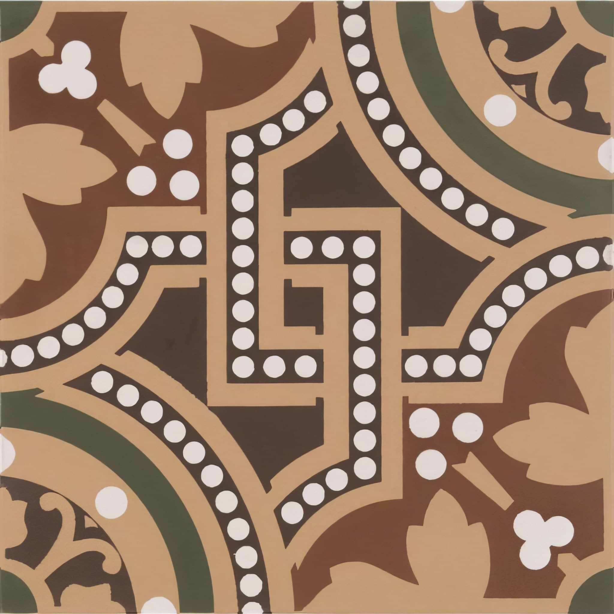 Salisbury Green on Buff - Hyperion Tiles