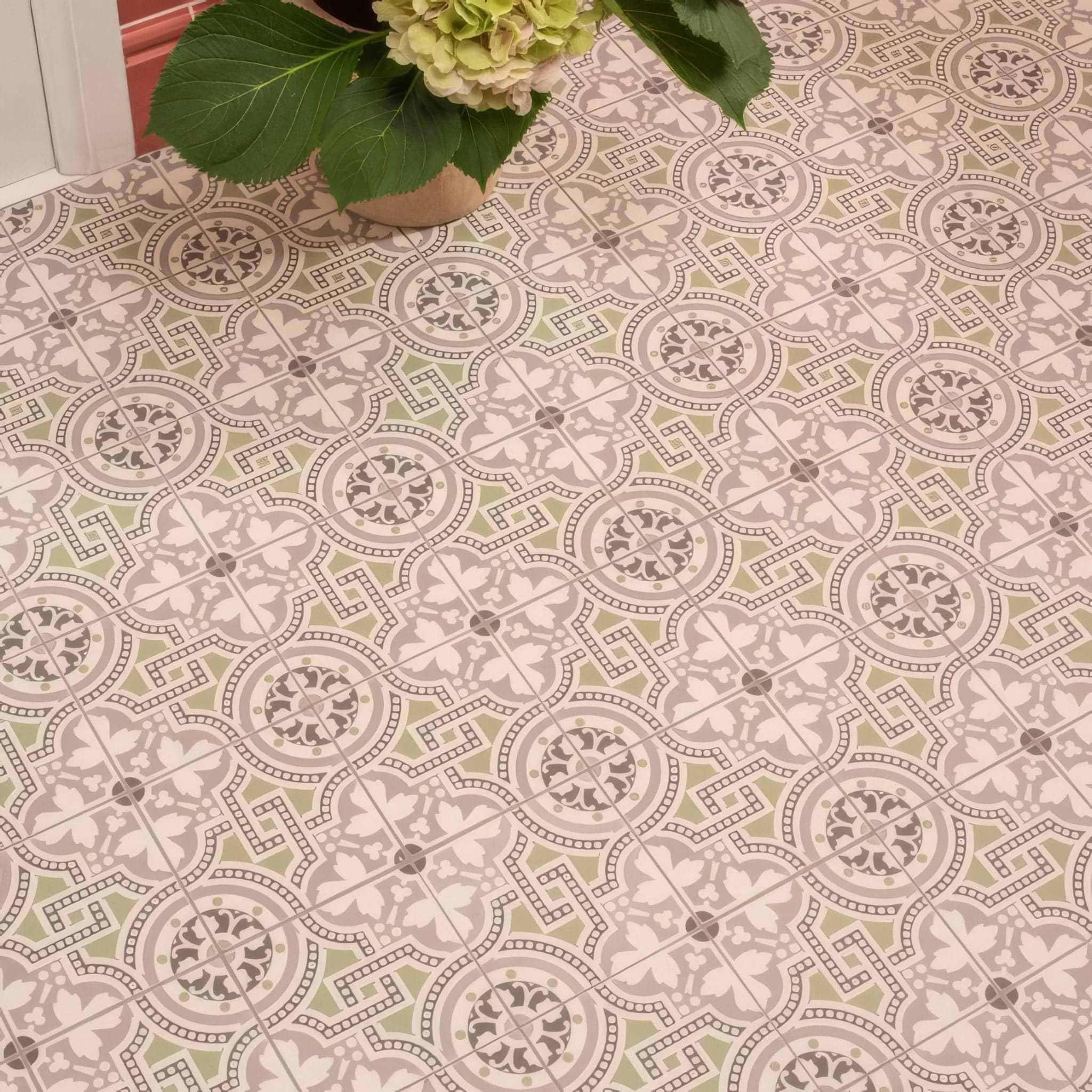 Salisbury Green on Dover White - Hyperion Tiles