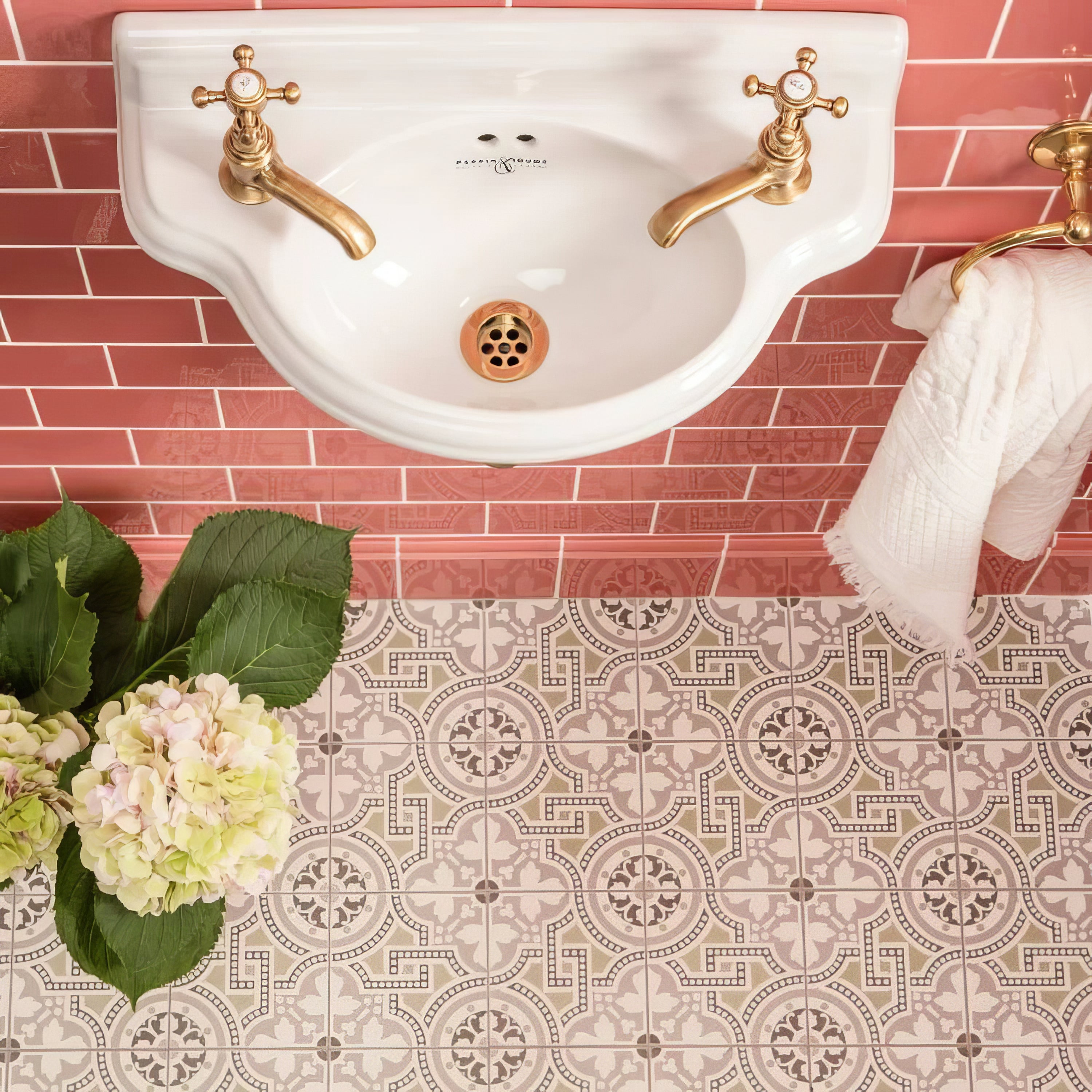 Duchy Pink Half Tile - Hyperion Tiles