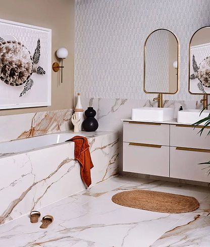 Sculpture Grande Porcelain Calacatta Maximus - Hyperion Tiles