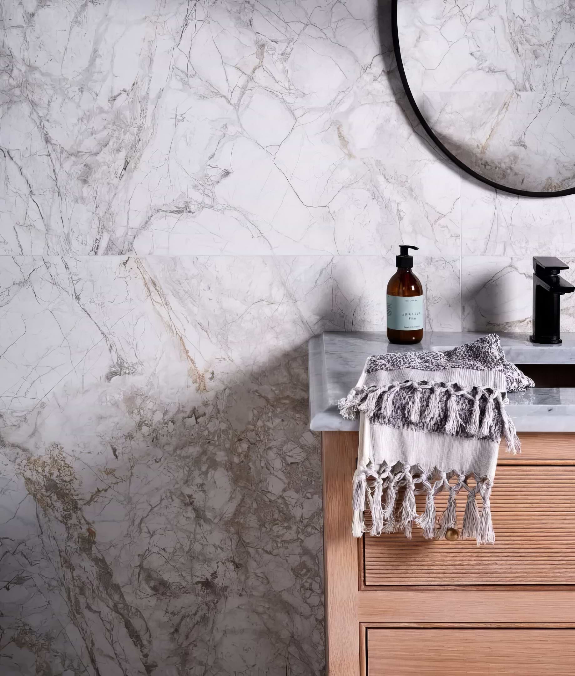 Sculpture Grande Porcelain Invisible Blue - Hyperion Tiles