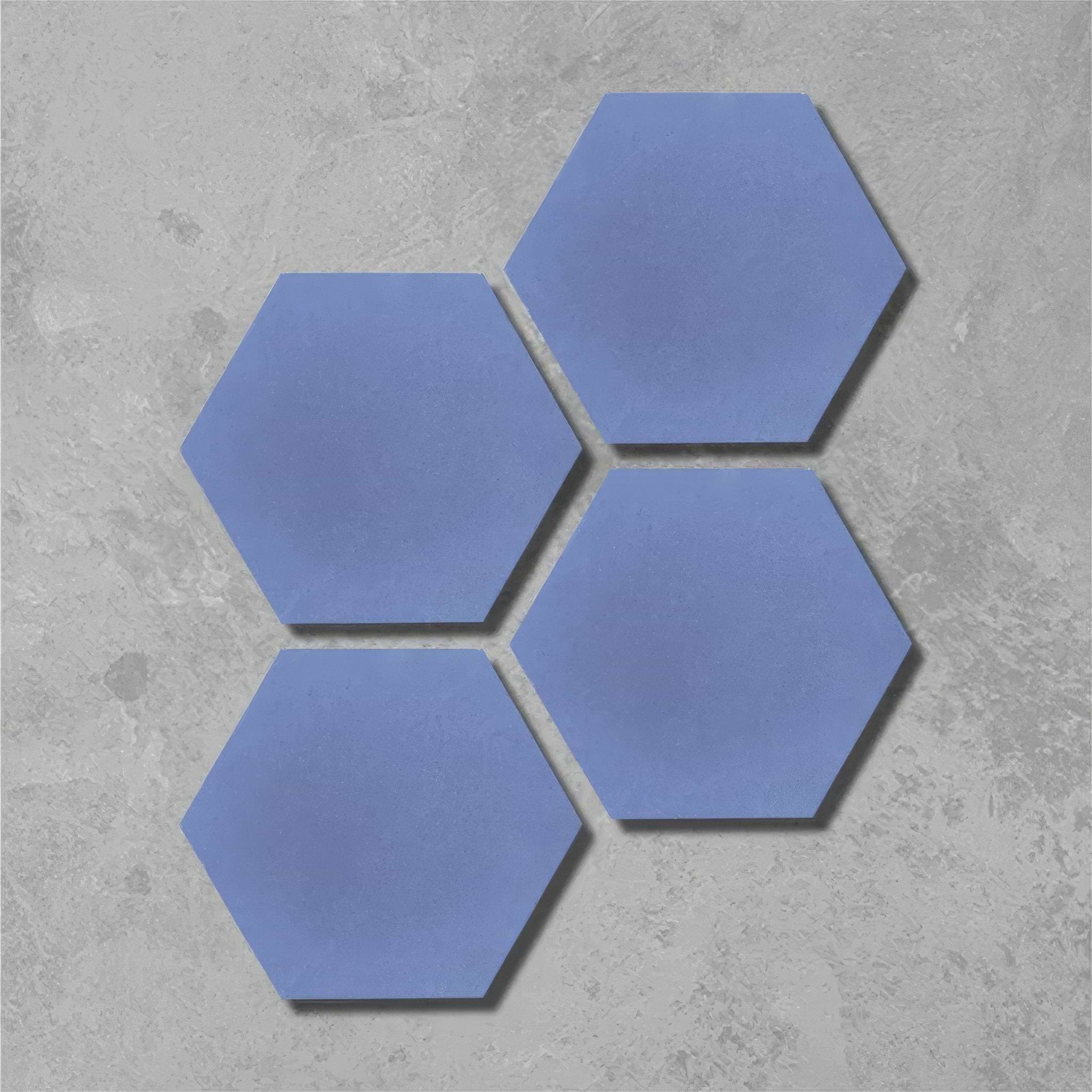 Sea Blue Hexagonal Tile - Hyperion Tiles