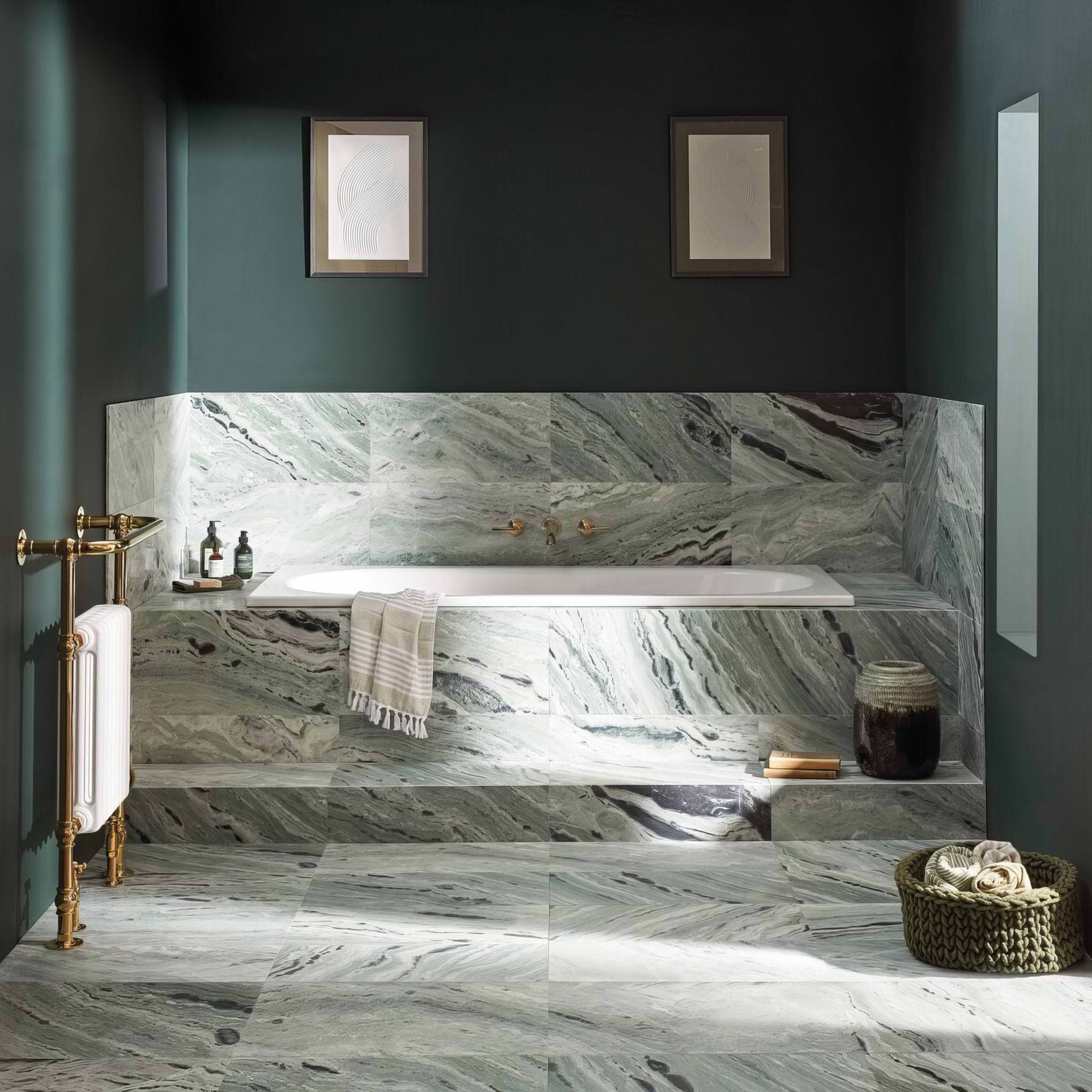 Seaspray Green Marble 30 x 60cm By Hyperion Tiles