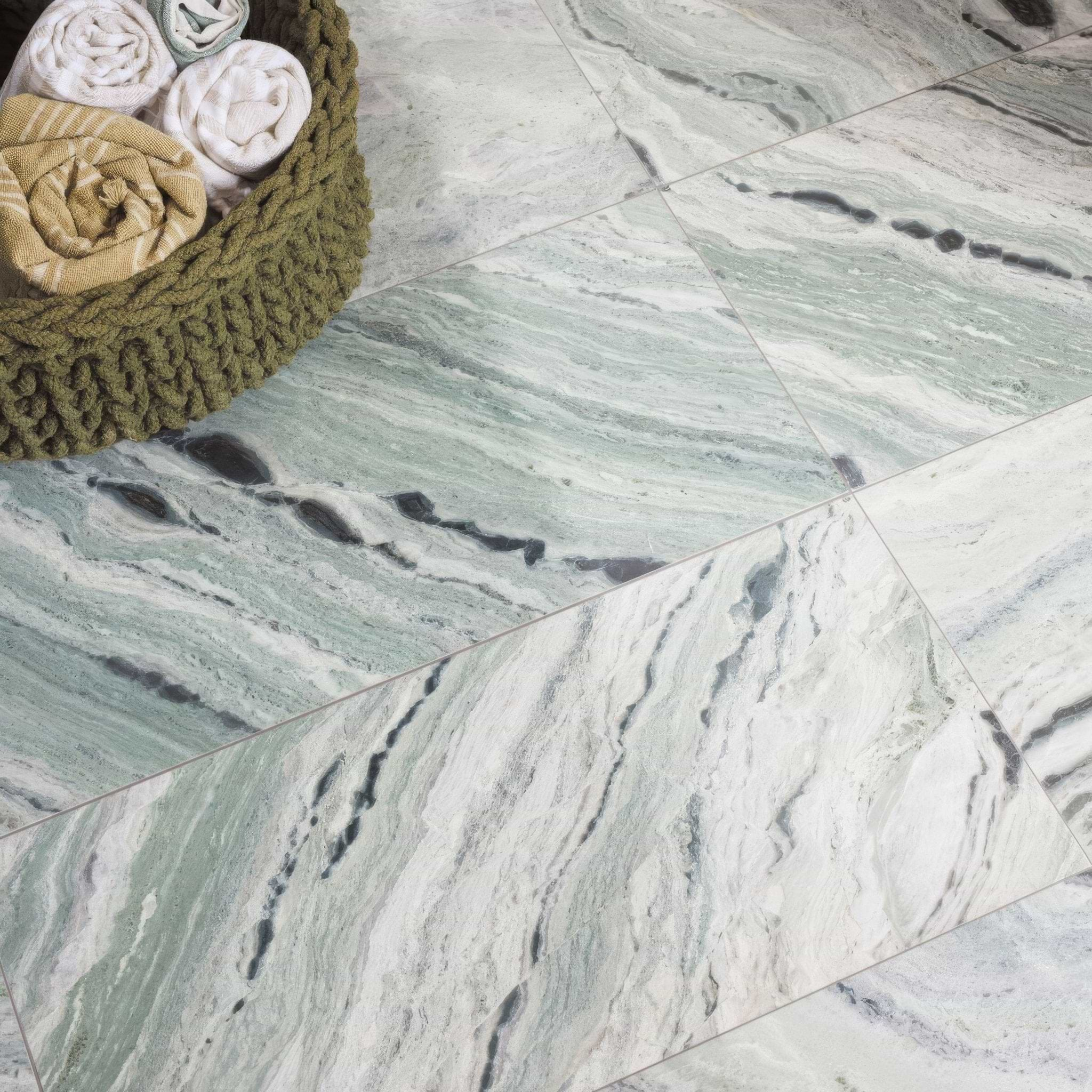 Seaspray Green Marble 30 x 60cm - Hyperion Tiles