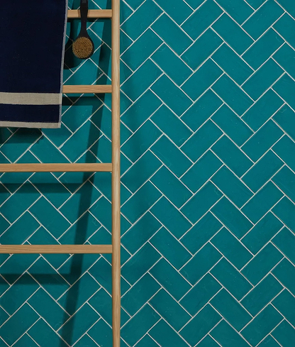 Seaton Ceramic lagoon Gloss - Hyperion Tiles
