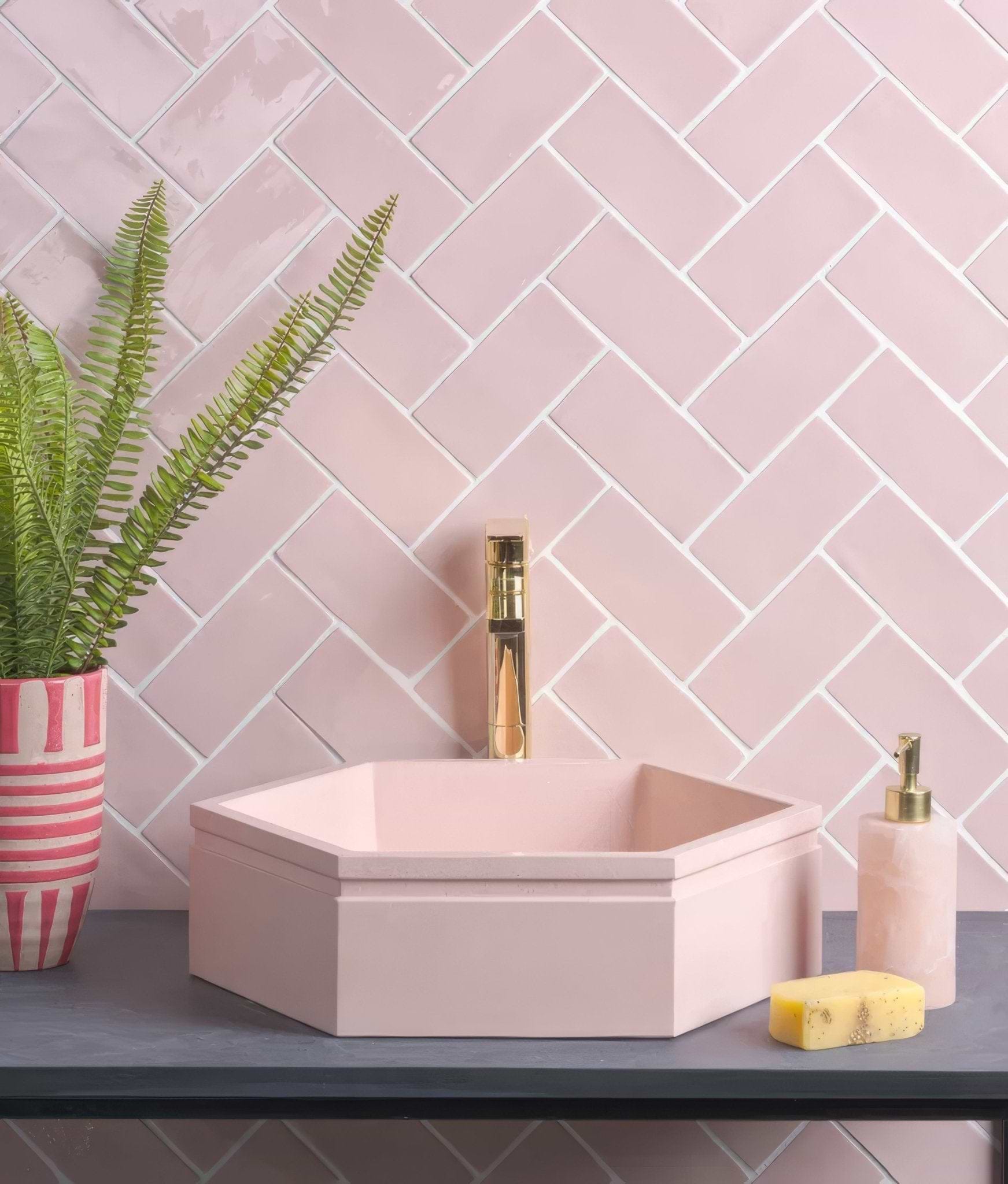 Seaton Ceramic Pink Sands - Hyperion Tiles